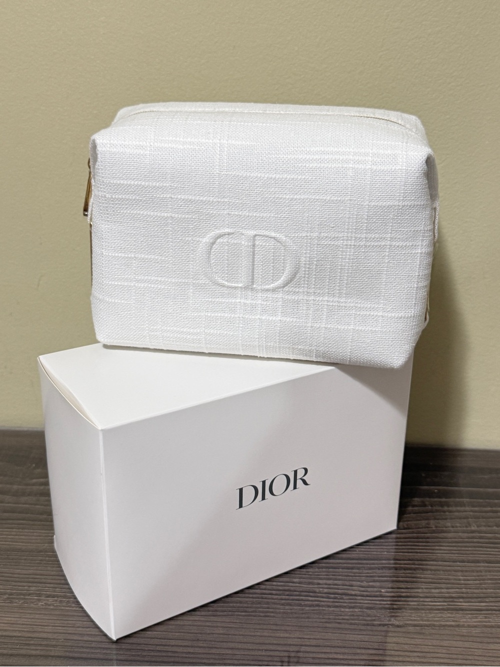Dior White pouch bag